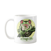 A Frog's Life - Tree Frog Mug by AFrogsLife A Frog's Life - Tree Frog Mug