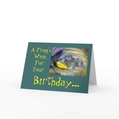 A Frog'sWishForYour Birthday... Greeting Card by NikiRoo