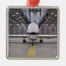 A front view of a Global Hawk unmanned aircraft Ornaments