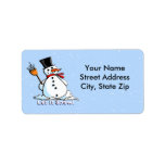 A Frosty Snowman Address Label