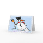 A Frosty Snowman Greeting Card
