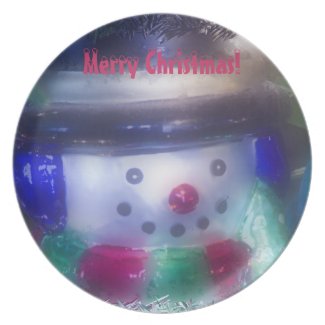 A Frosty Snowman Plate