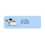 A Frosty Snowman Return Address Label