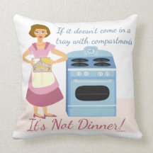 A Frozen Dinner Means Supper Throw Pillow
