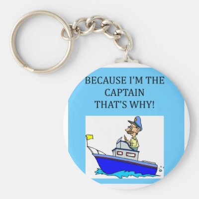Buy fun boating accessories - a funny boating captain joke Keychain