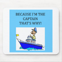 a funny boating captain joke mouse pad