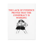 a funny conspiracy theory new afe joke postcard