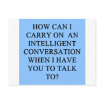 a funny conversation insult postcards