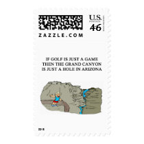 a funny golf design stamp