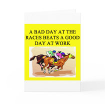 a funny horse player racing joke cards