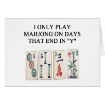 a funny mahjong design card