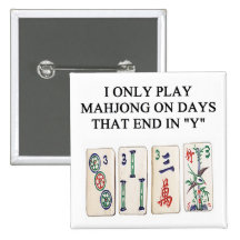 a funny mahjong design pinback buttons