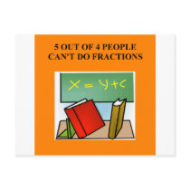 a funny math joke postcard