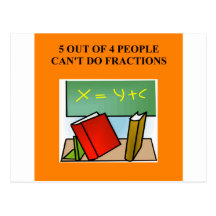 a funny math joke postcard