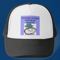 a funny mystery writer joke hats