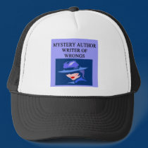 a funny mystery writer joke hats