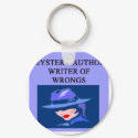 a funny mystery writer joke keychains