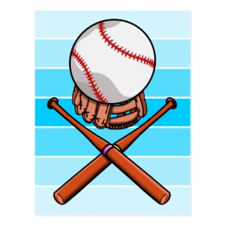 A funny softball or Baseball Cartoon Postcard