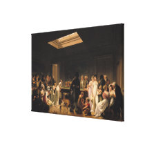 A Game of Billiards, 1807 Stretched Canvas Prints