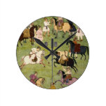 A Game of Polo, from the Large Clive Album Round Wall Clock