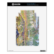 A garden on Long Island by Childe Hassam Decal For Kindle