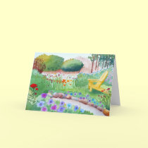 "A Garden Seat" card