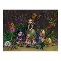 A Gathering of Faeries gothic fairy Art Print by strangeling A Gathering of Faeries gothic fairy Art Print