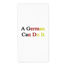 A German Can Do It Shipping Labels