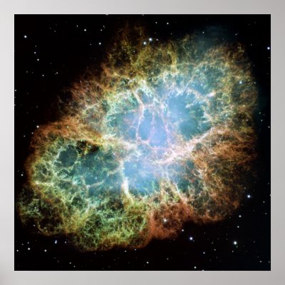 A Giant Hubble Mosaic of the Crab Nebula Posters by alandail