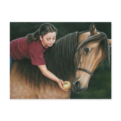 A Gift for Sunny Morgan Horse Art Postcard by ForeverMorgans