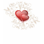 A Gift Of Love - Two Hearts Golden Scroll T Shirts