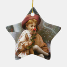 A girl and a seven fairies ornaments