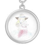 A girl and her cat. custom jewelry