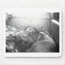 A girl and her dog... mouse pad