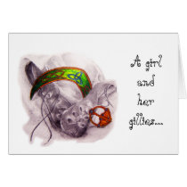 A Girl And Her Gillies Card cards