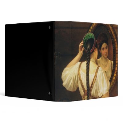 A girl at the mirror, 1848 binder by bridgemanart