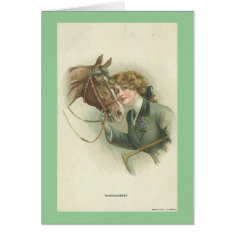 A Girl & Her Horse card