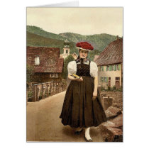 A Girl of the Black Forest, Black Forest, Baden, G Greeting Card