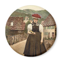 A Girl of the Black Forest, Black Forest, Baden, G Magnet