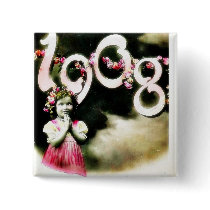 A girl prays for new year 2008 button