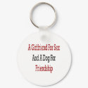 A Girlfriend For Sex And A Dog For Friendship keychains