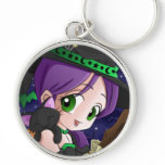 A Girl's Best Friend Is Her Black Cat Keychain
