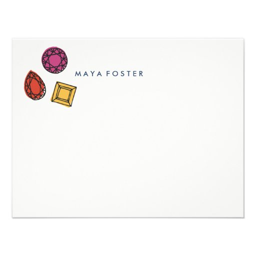 A Girl's Best Friend Stationery - Sapphire Custom Announcements