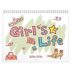 A Girls Life Personalized 2 Year Calendar