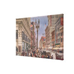 A Glance at Busy Broadway Canvas Prints