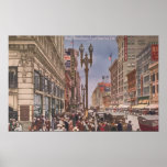 A Glance at Busy Broadway Poster