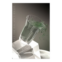 A glass of green water posters by bulathique A glass of green water posters