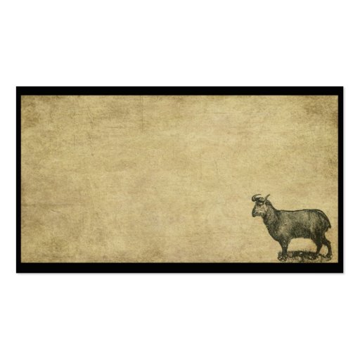 A Goat Lookin' For Some Oat- Prim Biz Cards Business Card (front side)