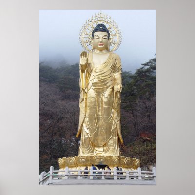 A Golden Buddha  Print by seley