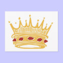 A Golden King's Crown With Jewels postcards
